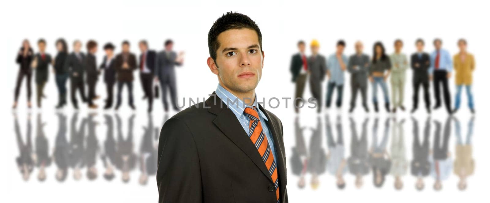 young business man with some people on the back