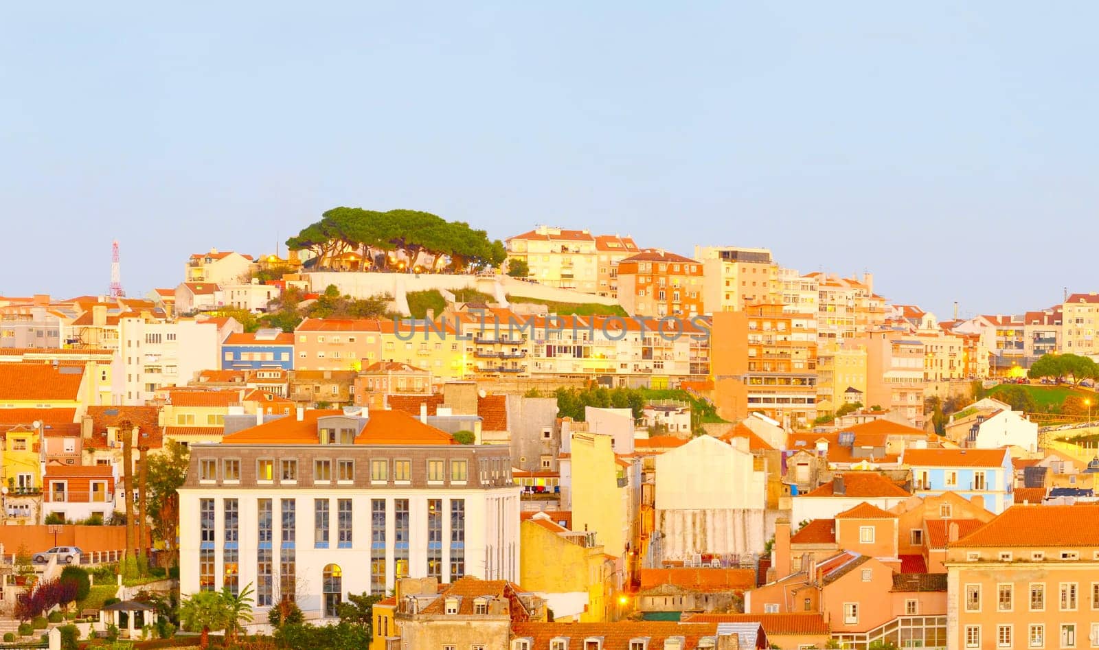 Lisbon  Old Town at sunset, Portugal