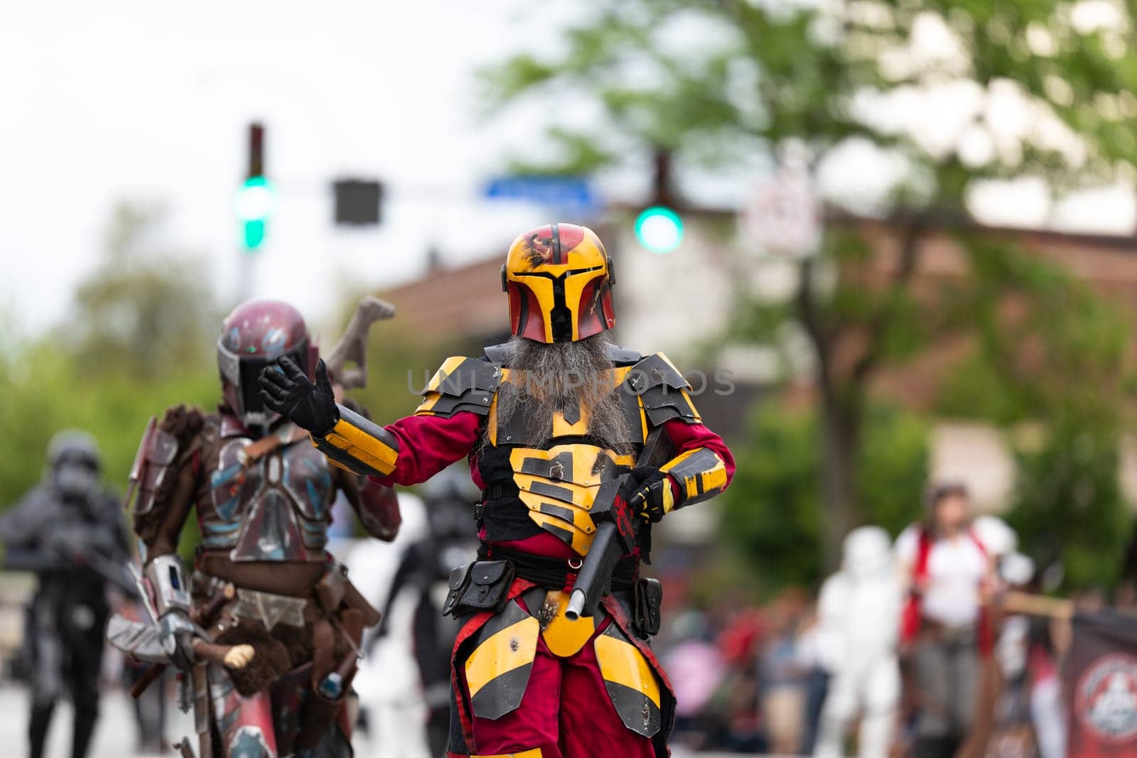 Louisville, Kentucky, USA - May 2, 2019: The Pegasus Parade, Members of the 501st Legion, wearing Star Wars outfits during the parade