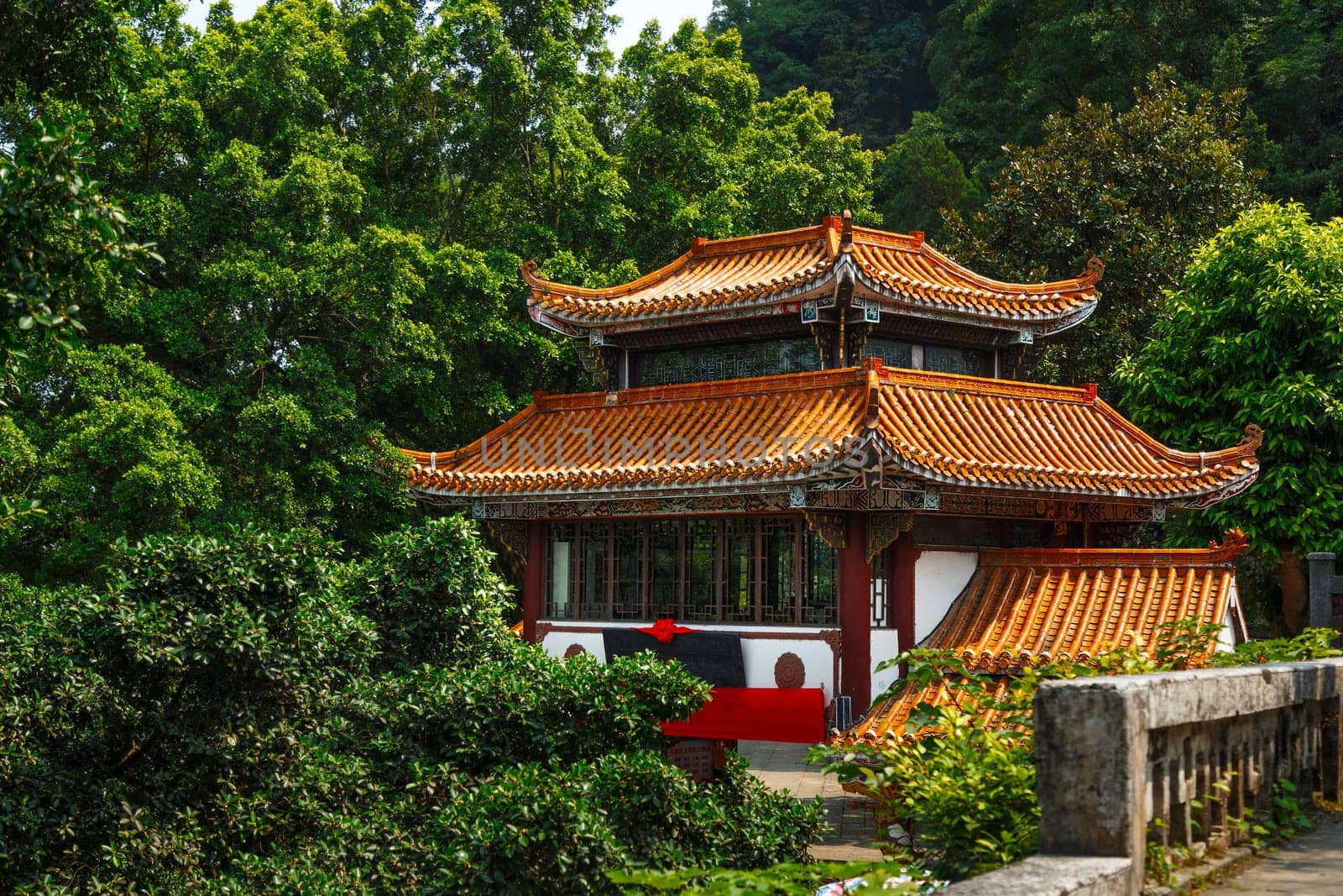 Chinese-Style Bamboo Roof Museum, Yangshuo, China, Asia