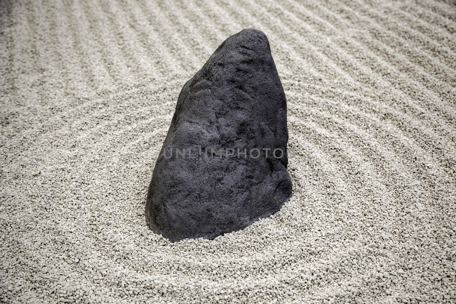 Stones in a Zen garden, detail of Japanese meditation