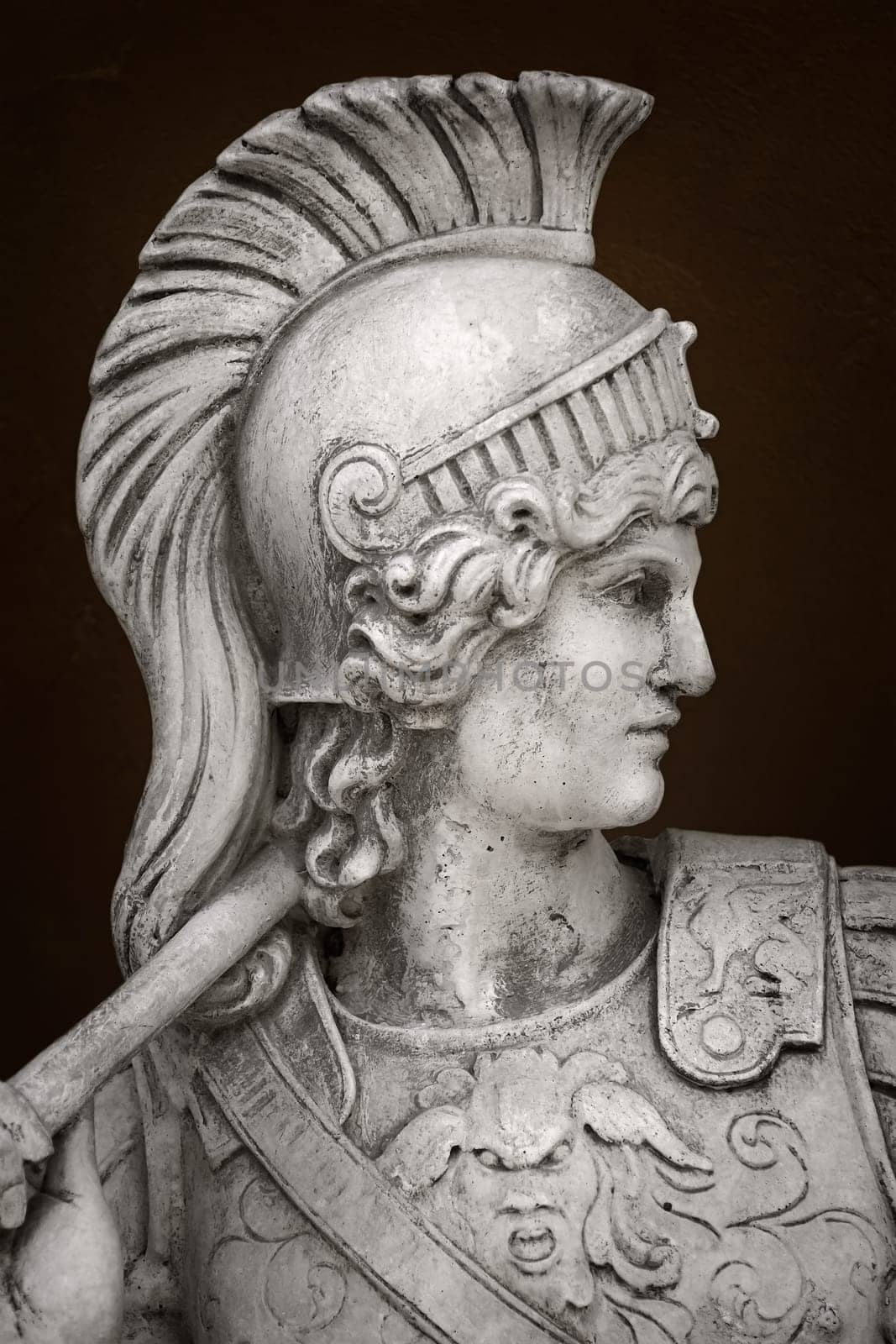 Sculptural portrait of an ancient hero
