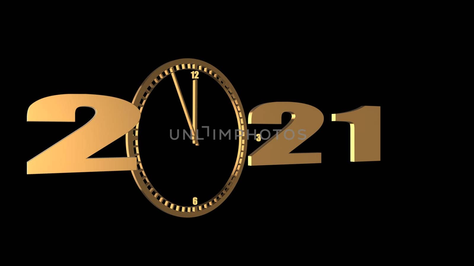 The 3d rendering of Happy New Year 2020 logo text design