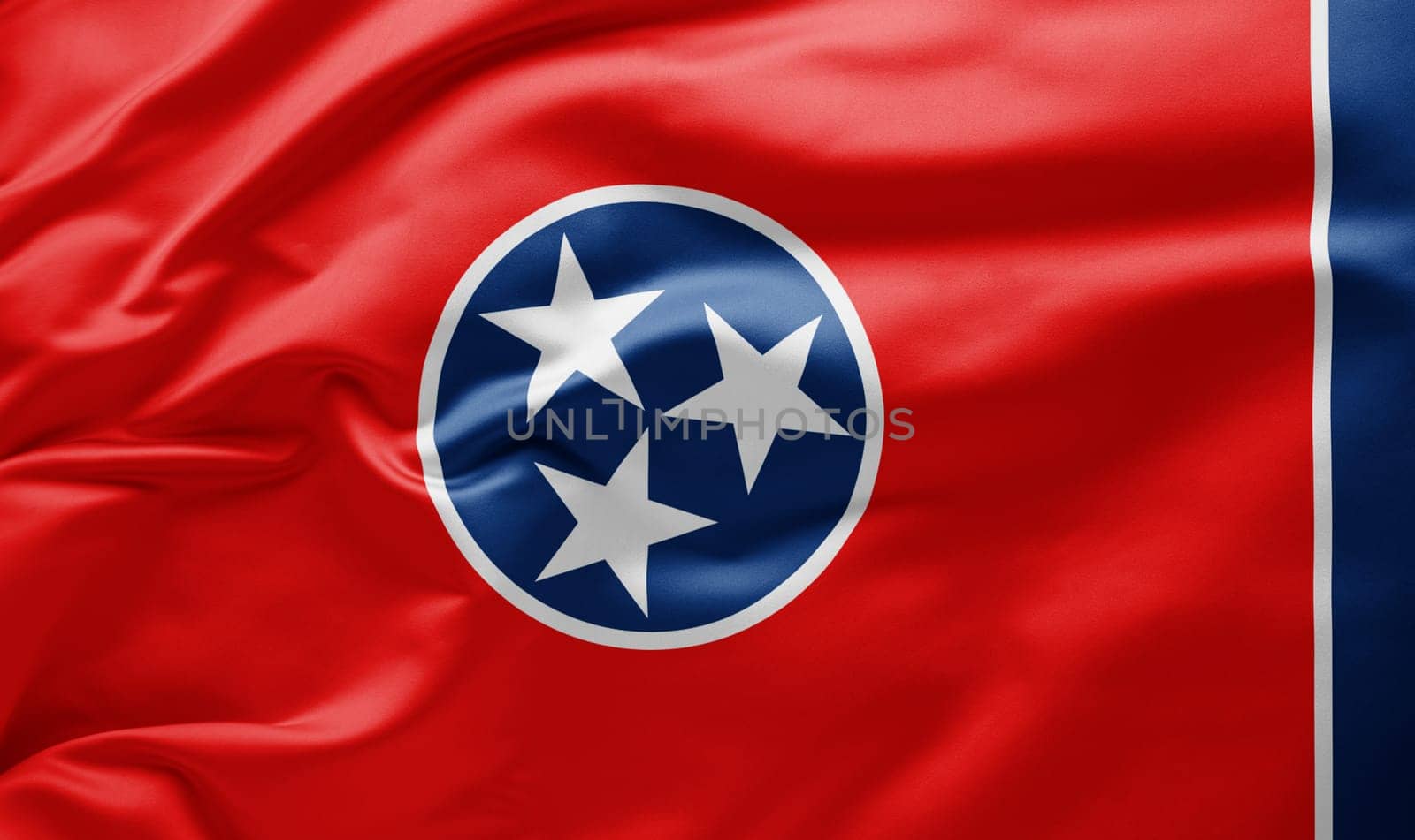 Waving state flag of Tennessee - United States of America