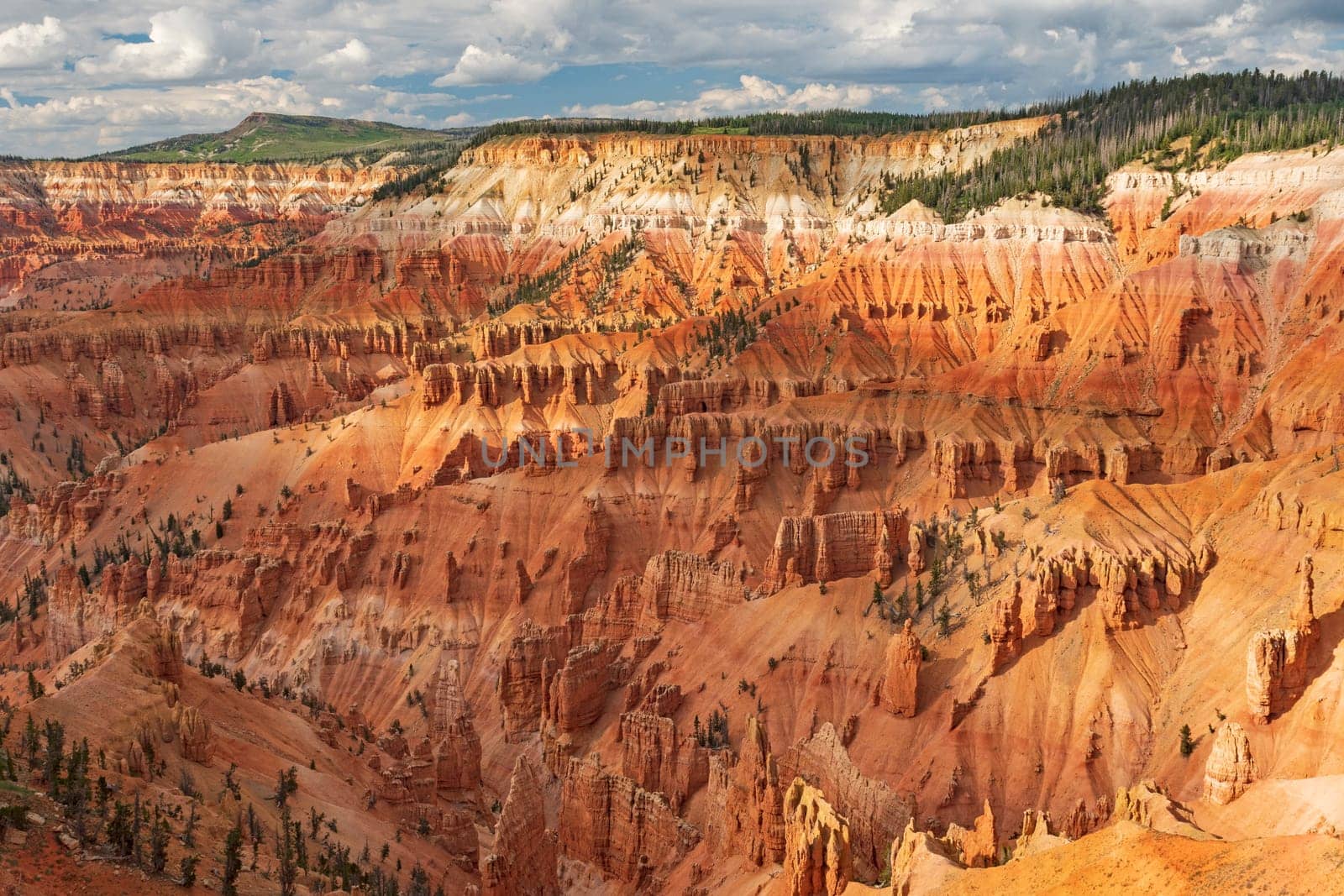 Dramatic Canyon Panorama in the Summer in Cedar Breaks National Monument in Utah