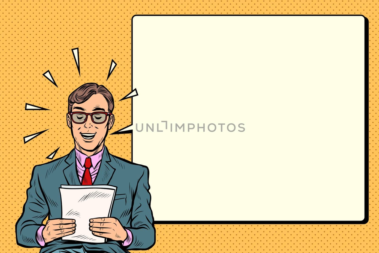 performance comedian, stand-up Comedy. Pop art retro vector illustration drawing