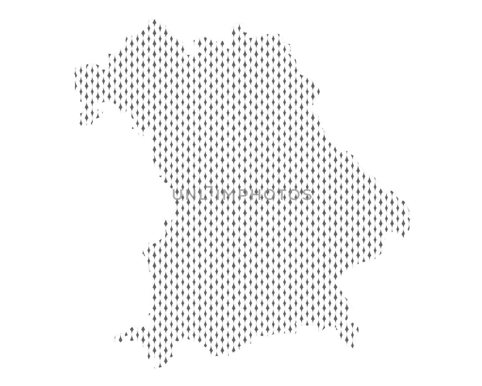 Plain map of Bavaria