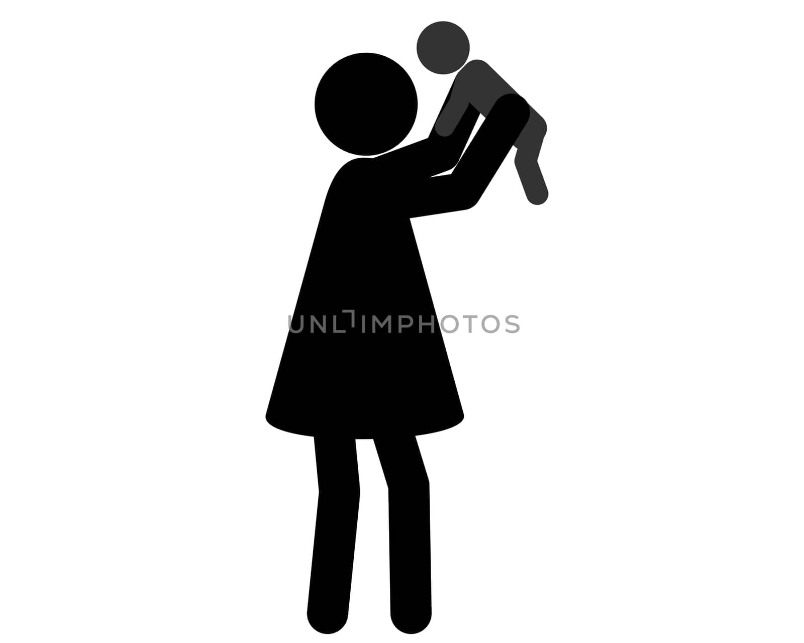 Frau spielt mit Baby