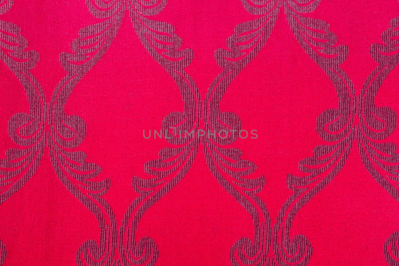 pattern on red fabric texture for background
