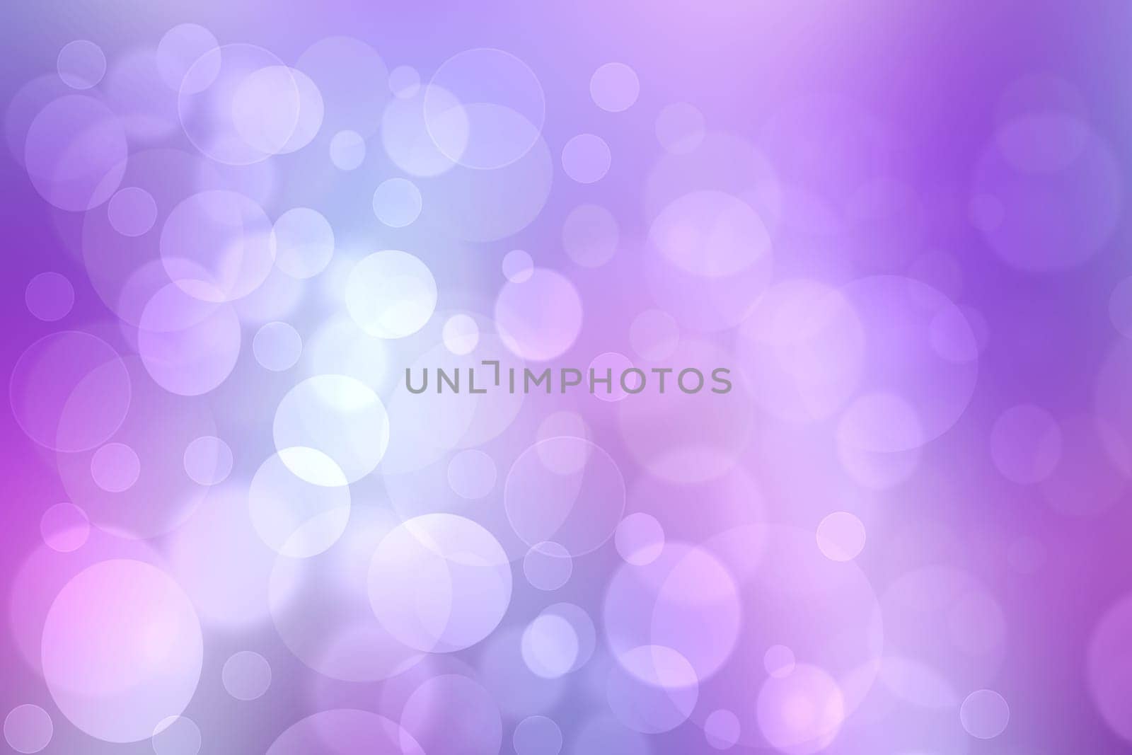 Abstract gradient purple pink background texture with blurred bokeh circles and lights. Space for design. Beautiful backdrop.