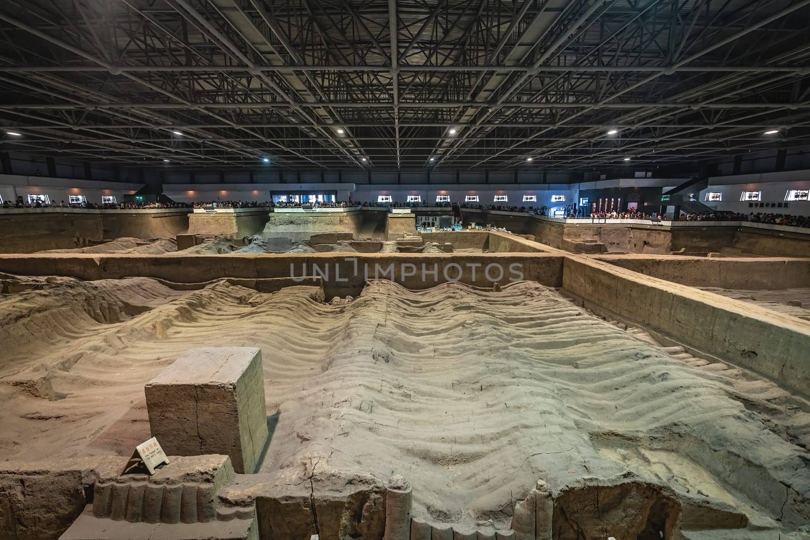 Xian, China -  July 2019 : Terracota Army archeological site, army warrior statues were created during the reign of first chinese emperor Qin Shi Huang Di, Shaanxi Province, China