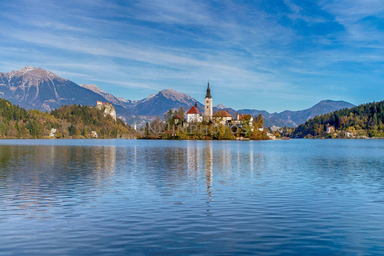 Island with a church in Bled