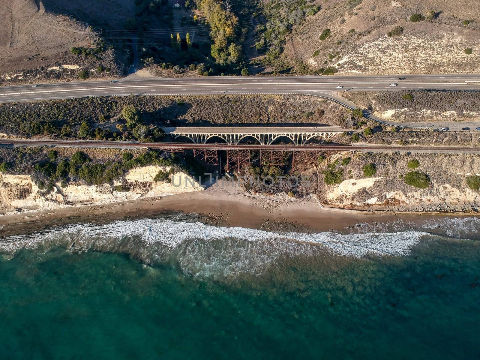Aerial view ox Arroyo Hondo Bridge