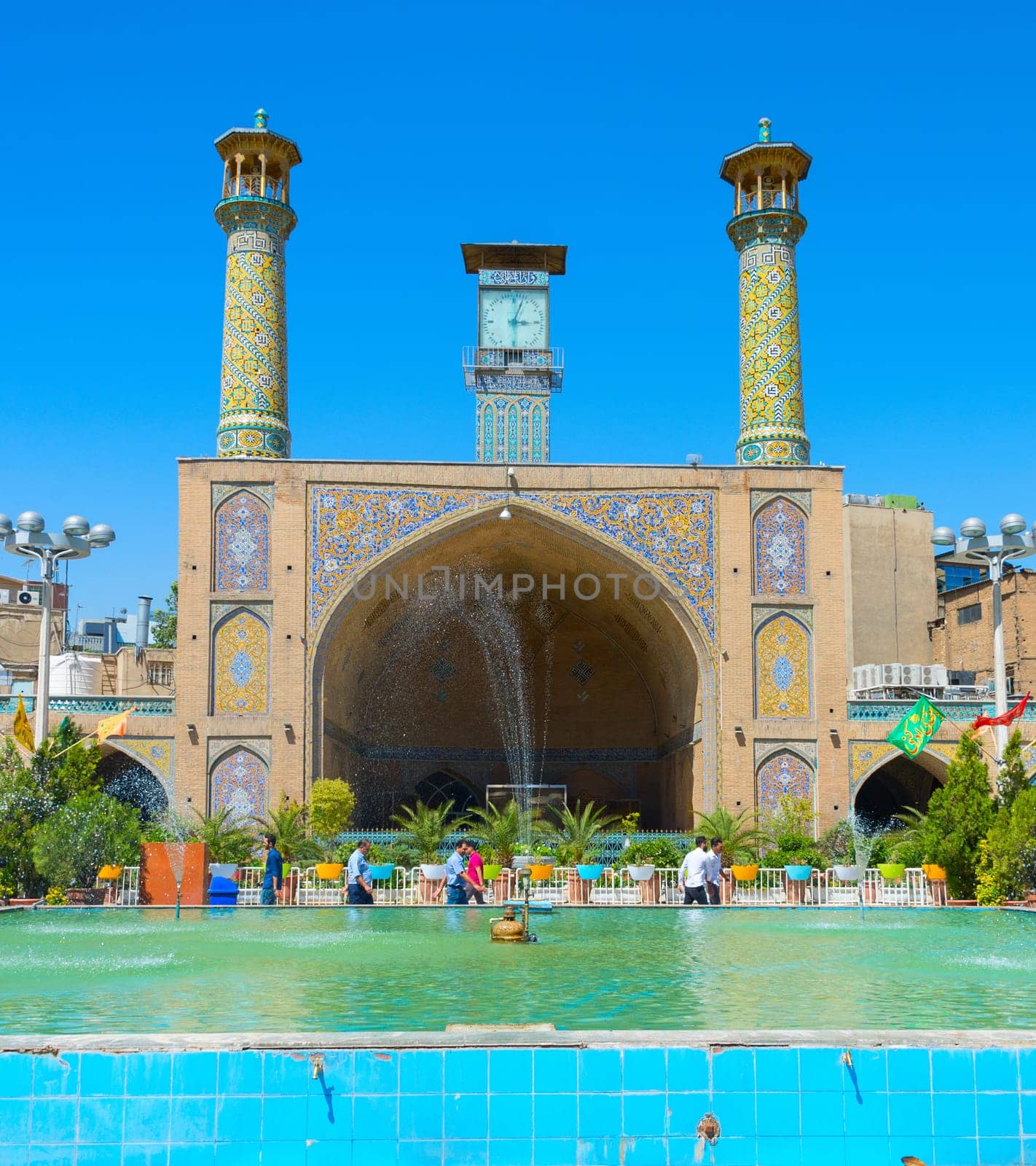 TEHRAN, IRAN - MAY 22, 2017: The Shah Mosque, also known as the Imam Khomeini Mosque is a mosque in the Grand Bazaar in Tehran, Iran.