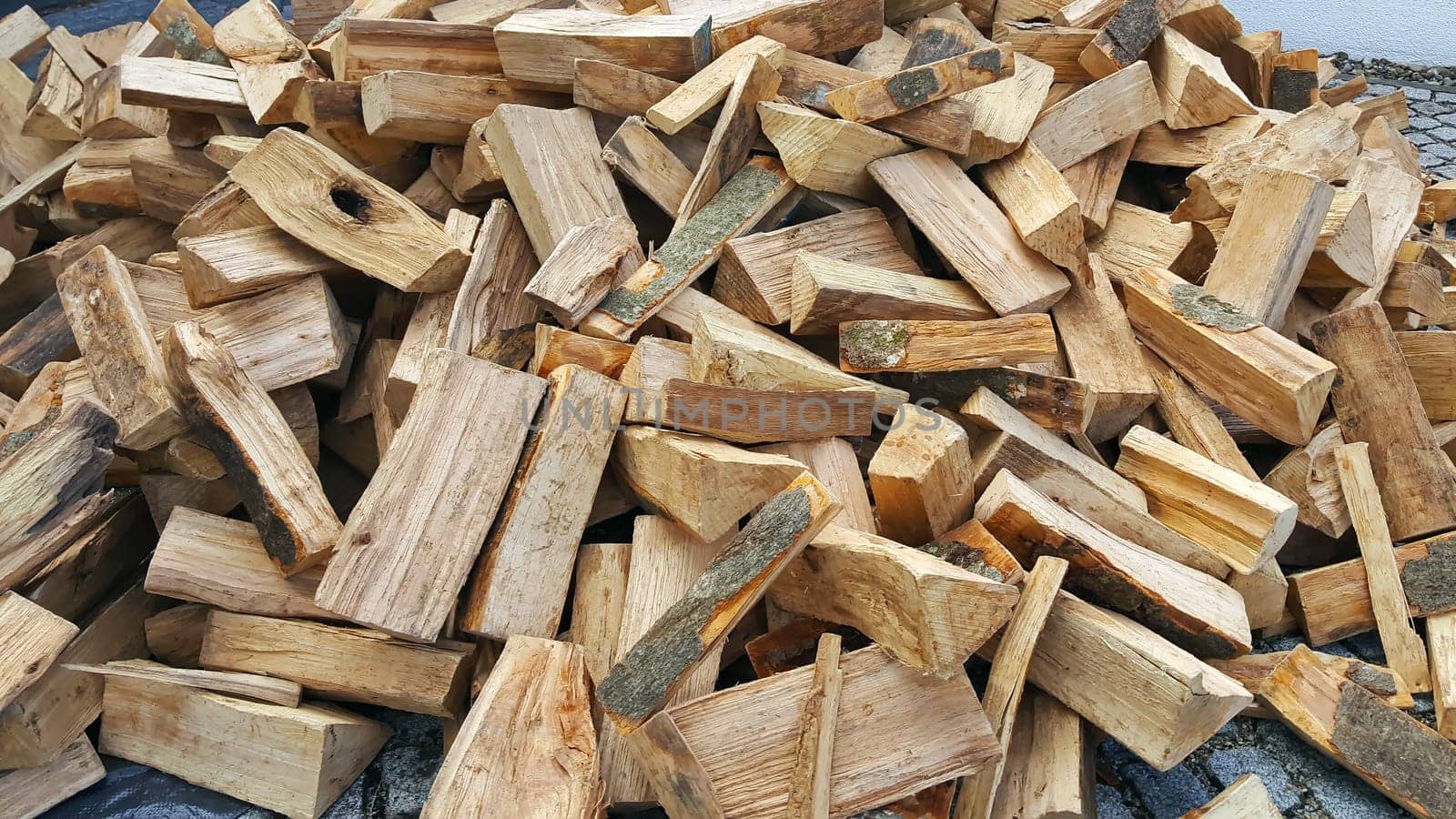 Firewood ready to heat in the oven