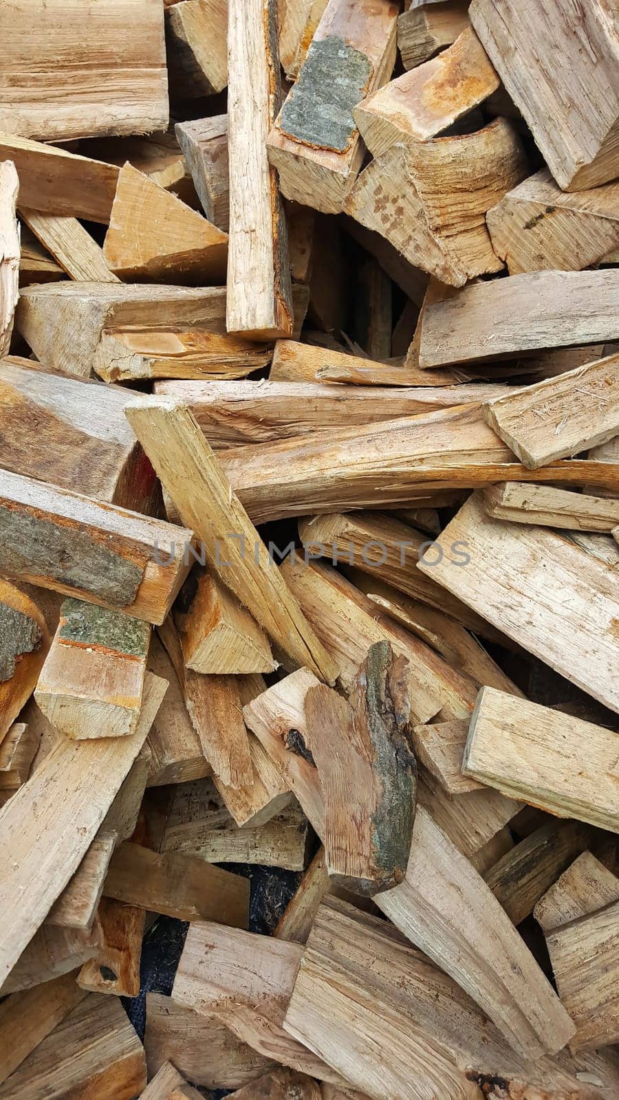 Firewood ready to heat in the oven