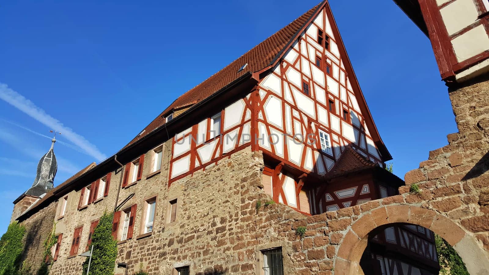 Eberbach a City at the Neckar from above
