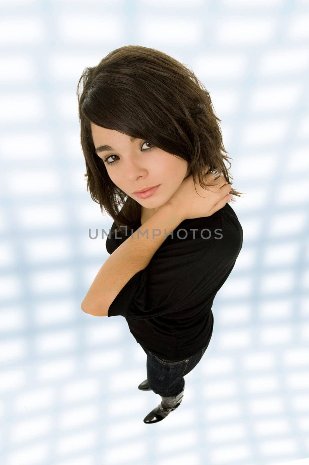 young beautiful woman full body studio picture