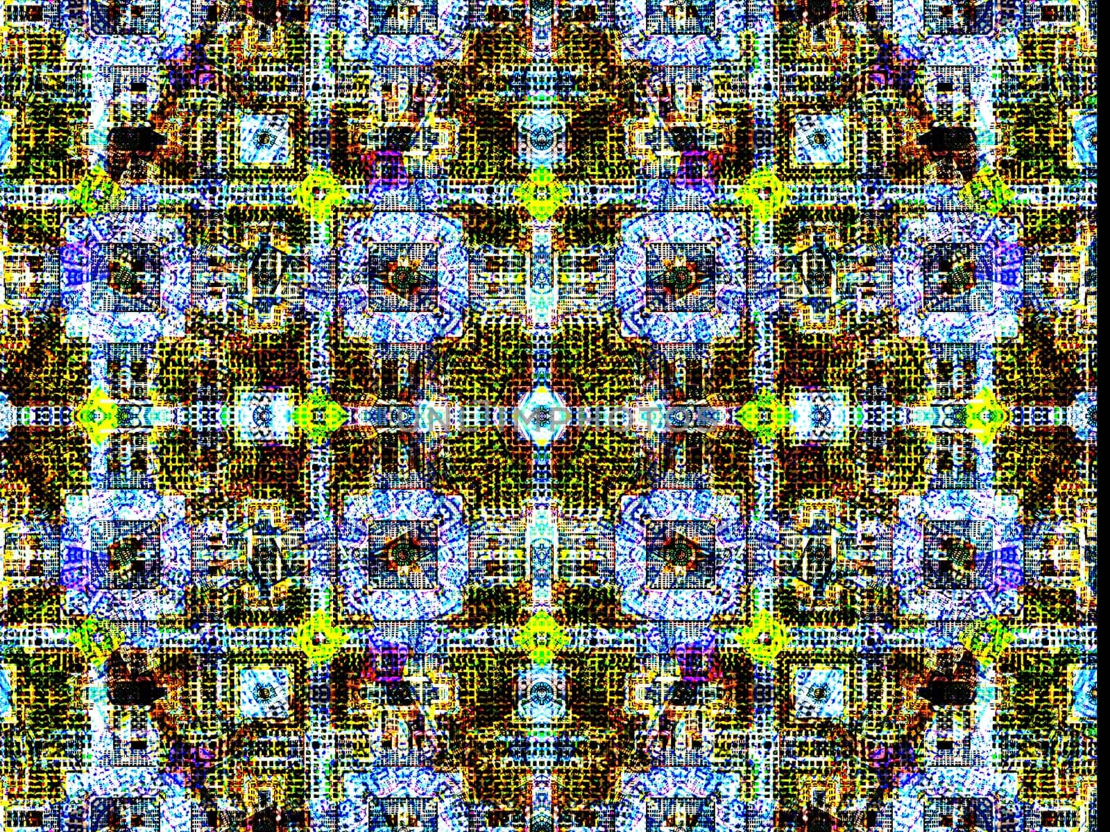 Ethnic pattern. Abstract kaleidoscope fabric design texture