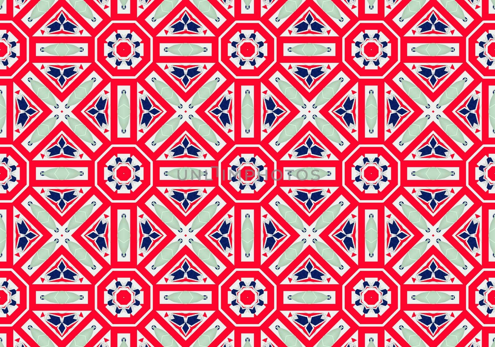 Ethnic pattern. Abstract kaleidoscope fabric design texture