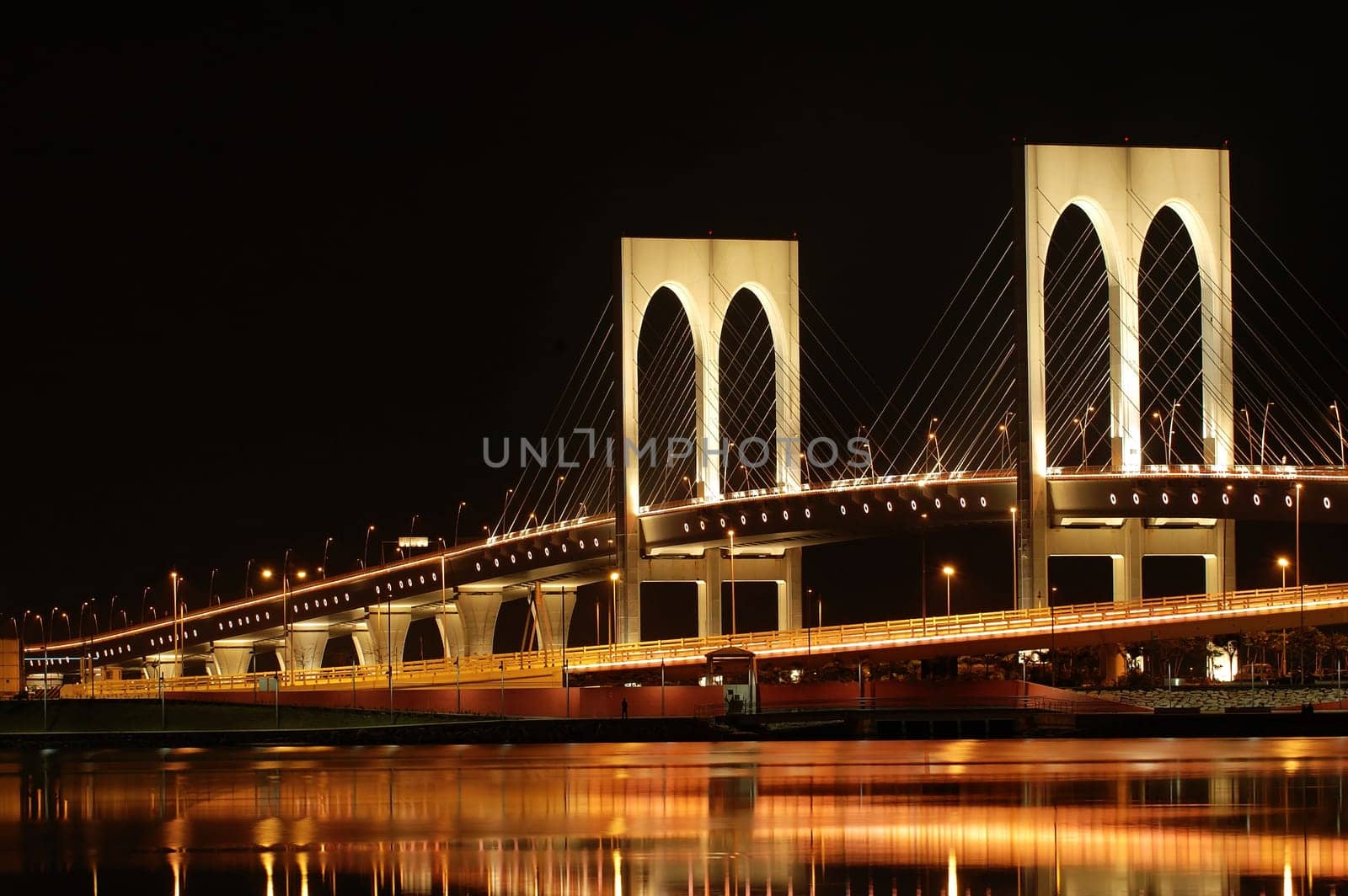 The night of Sai Van bridge in Macau