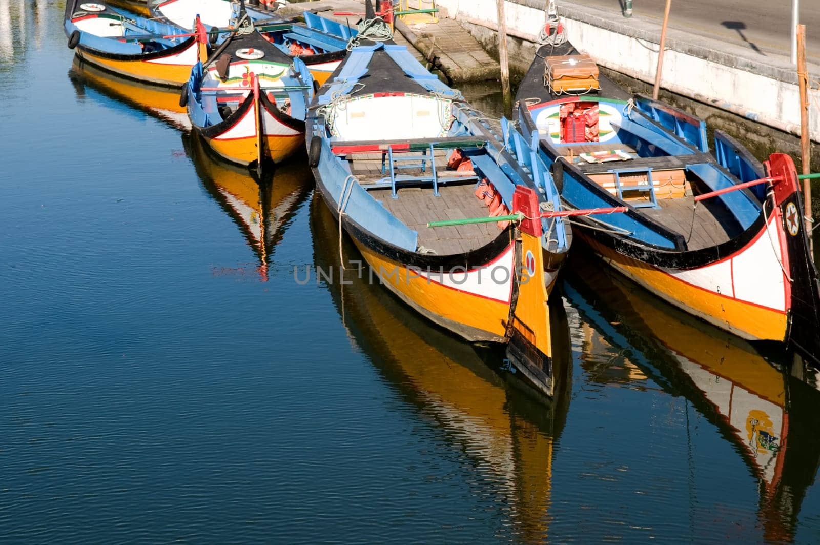 Traditional little fishing boats of Aveiro (Portugal)