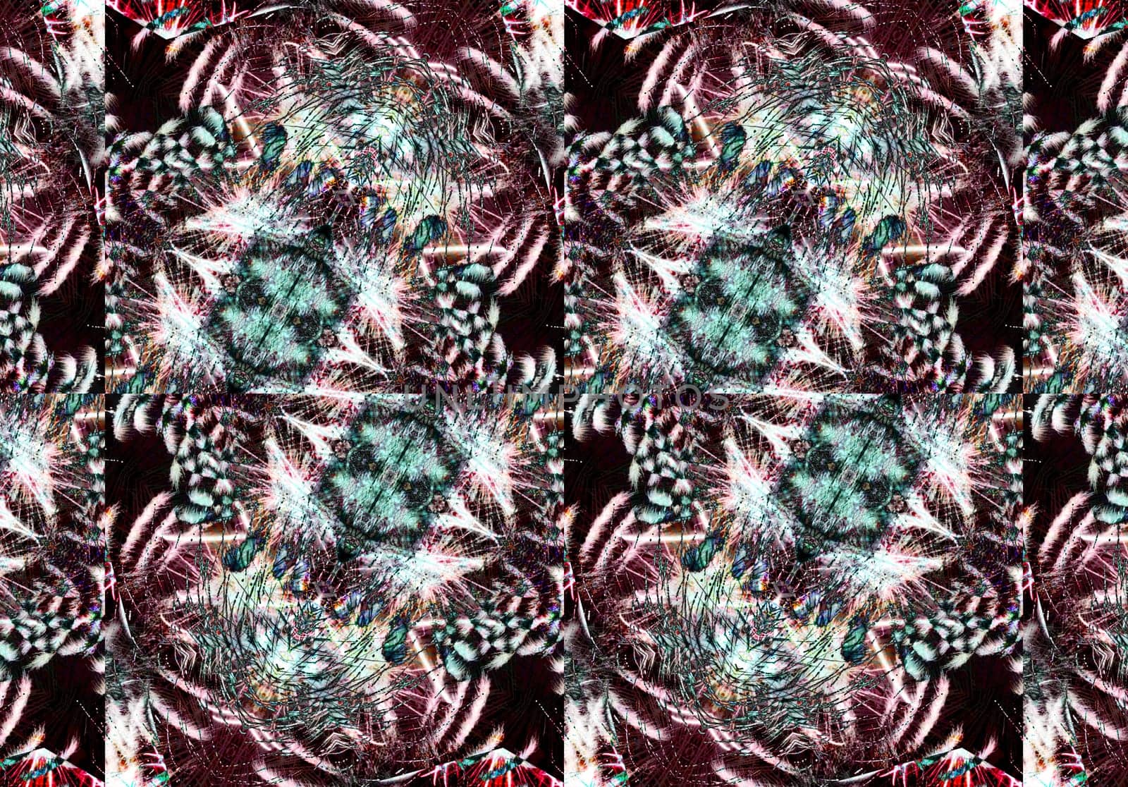 Ethnic pattern. Abstract kaleidoscope fabric design texture