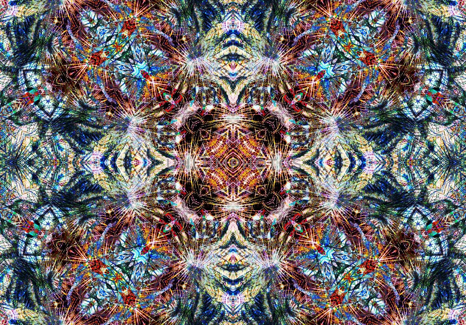 Ethnic pattern. Abstract kaleidoscope fabric design texture