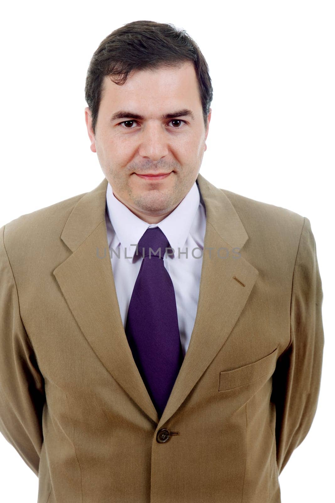 young business man portrait isolated on white