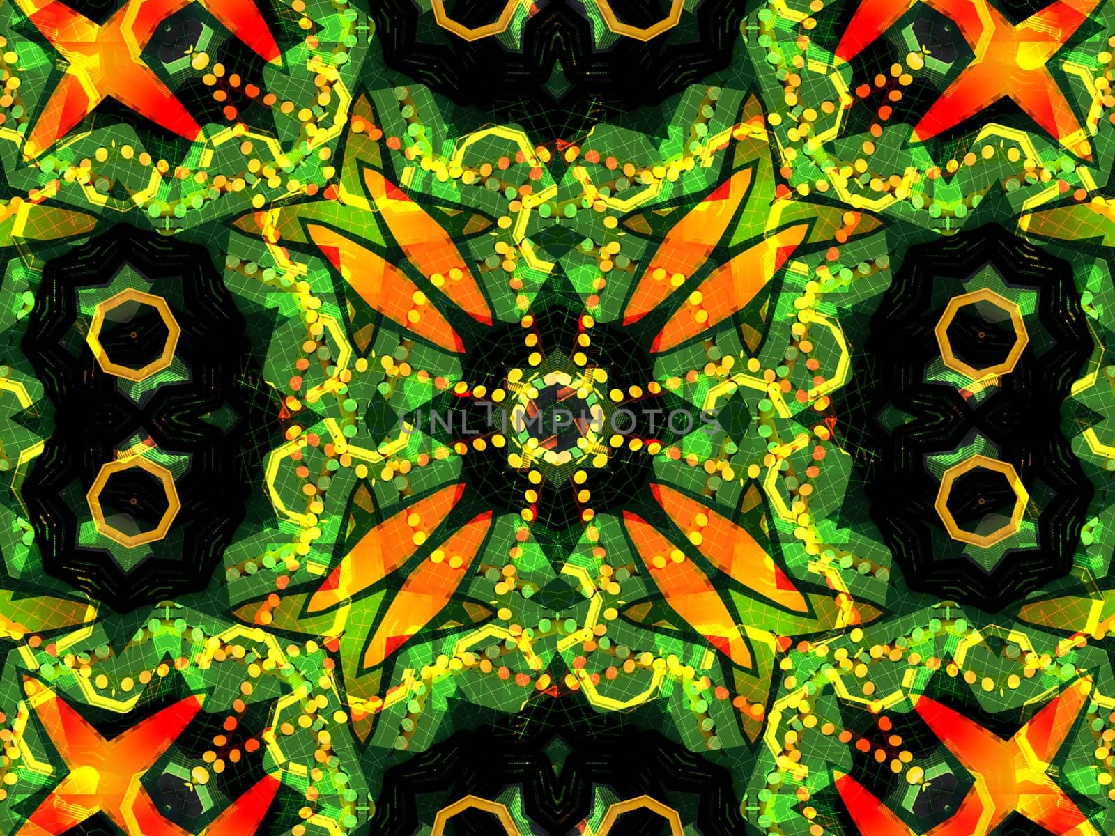 Ethnic pattern. Abstract kaleidoscope fabric design texture