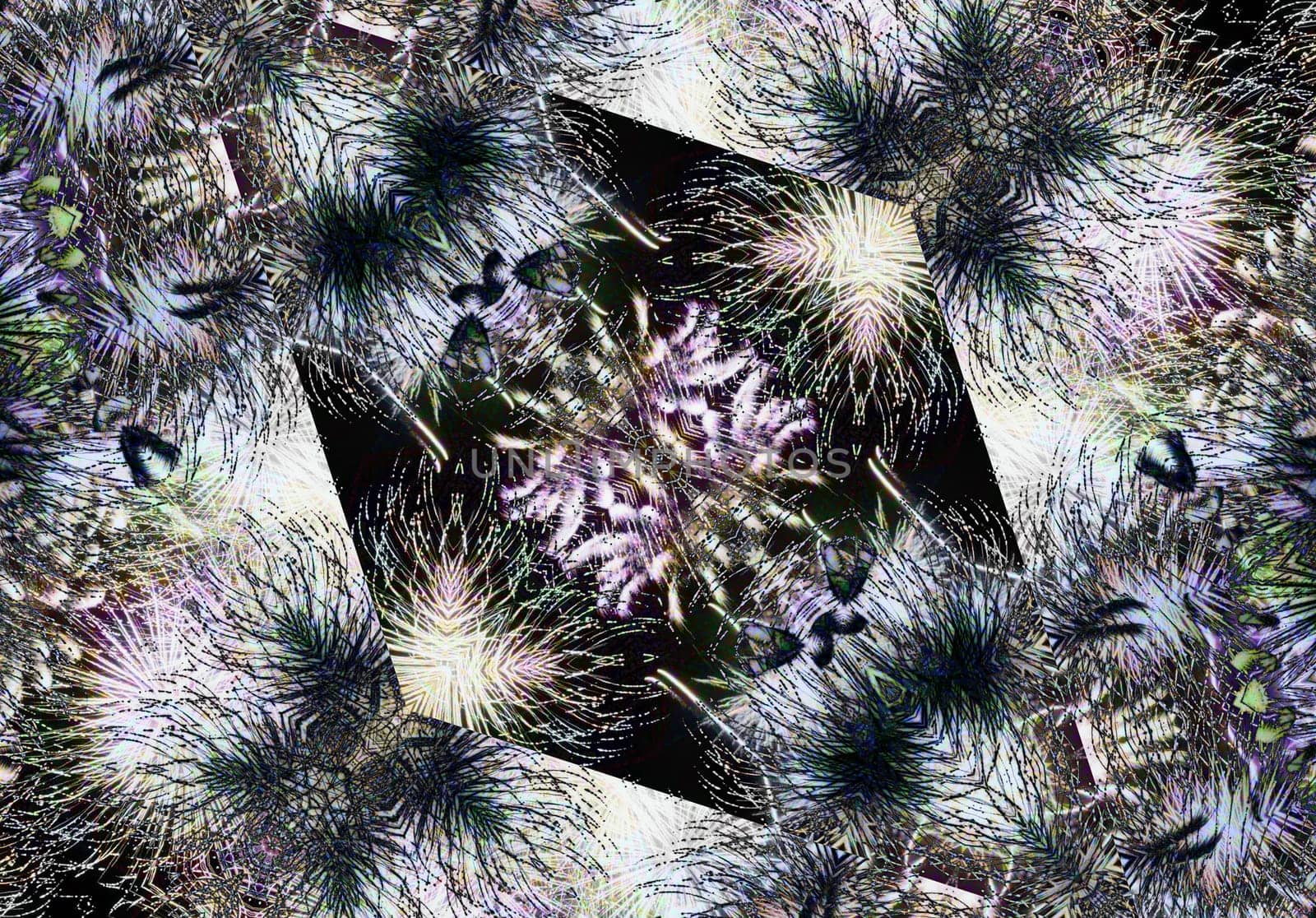 Ethnic pattern. Abstract kaleidoscope fabric design texture