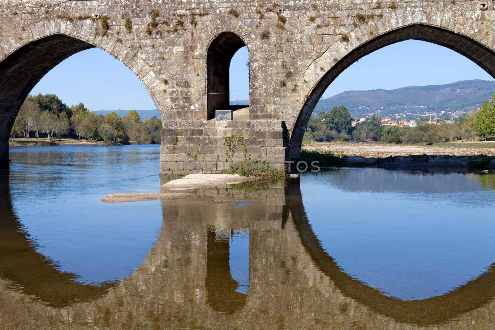 roman bridge of Ponte de Lima in Portugal