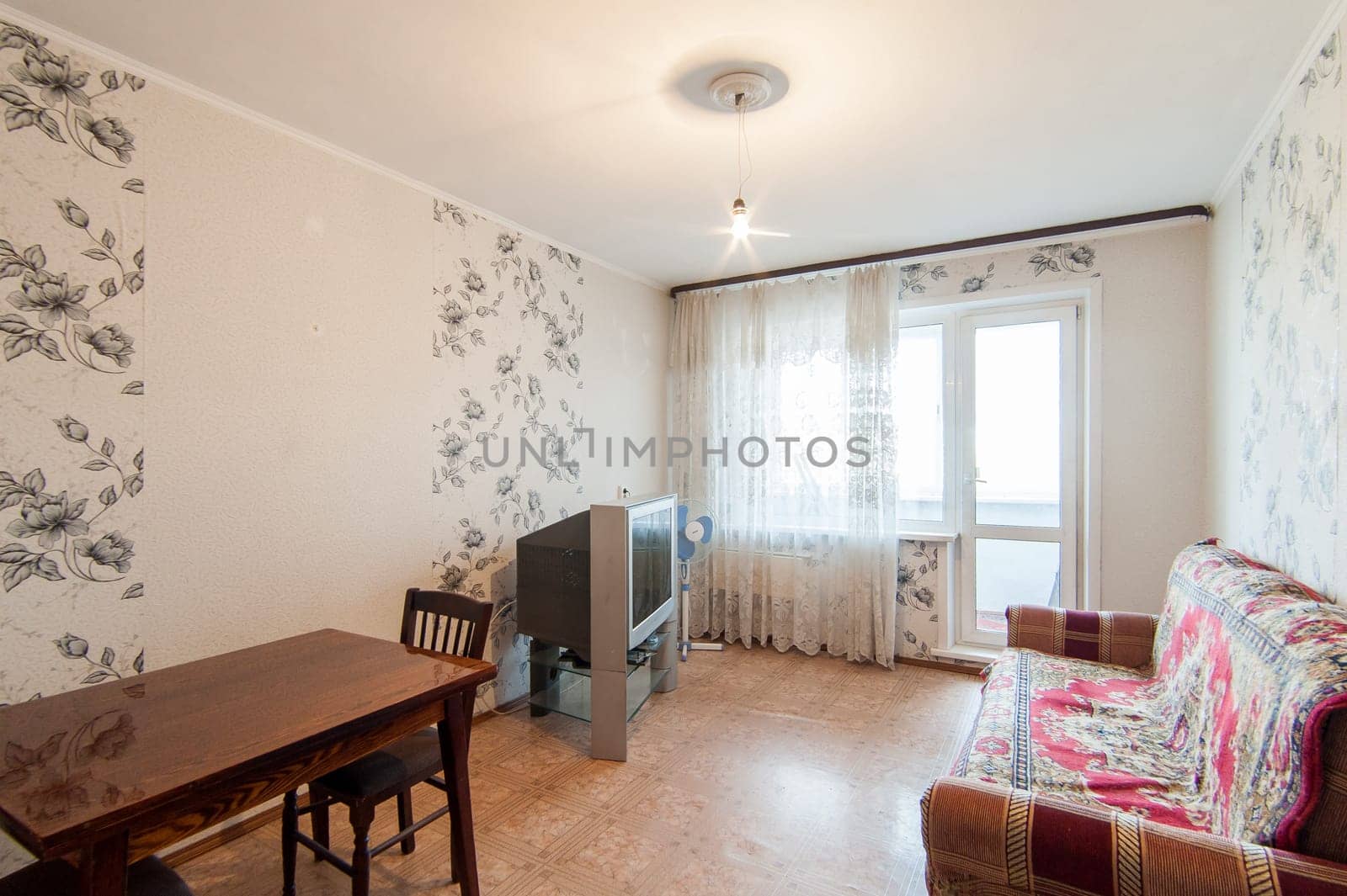 Russia, Moscow- May 07, 2018: interior room apartment. standard repair decoration in hostel