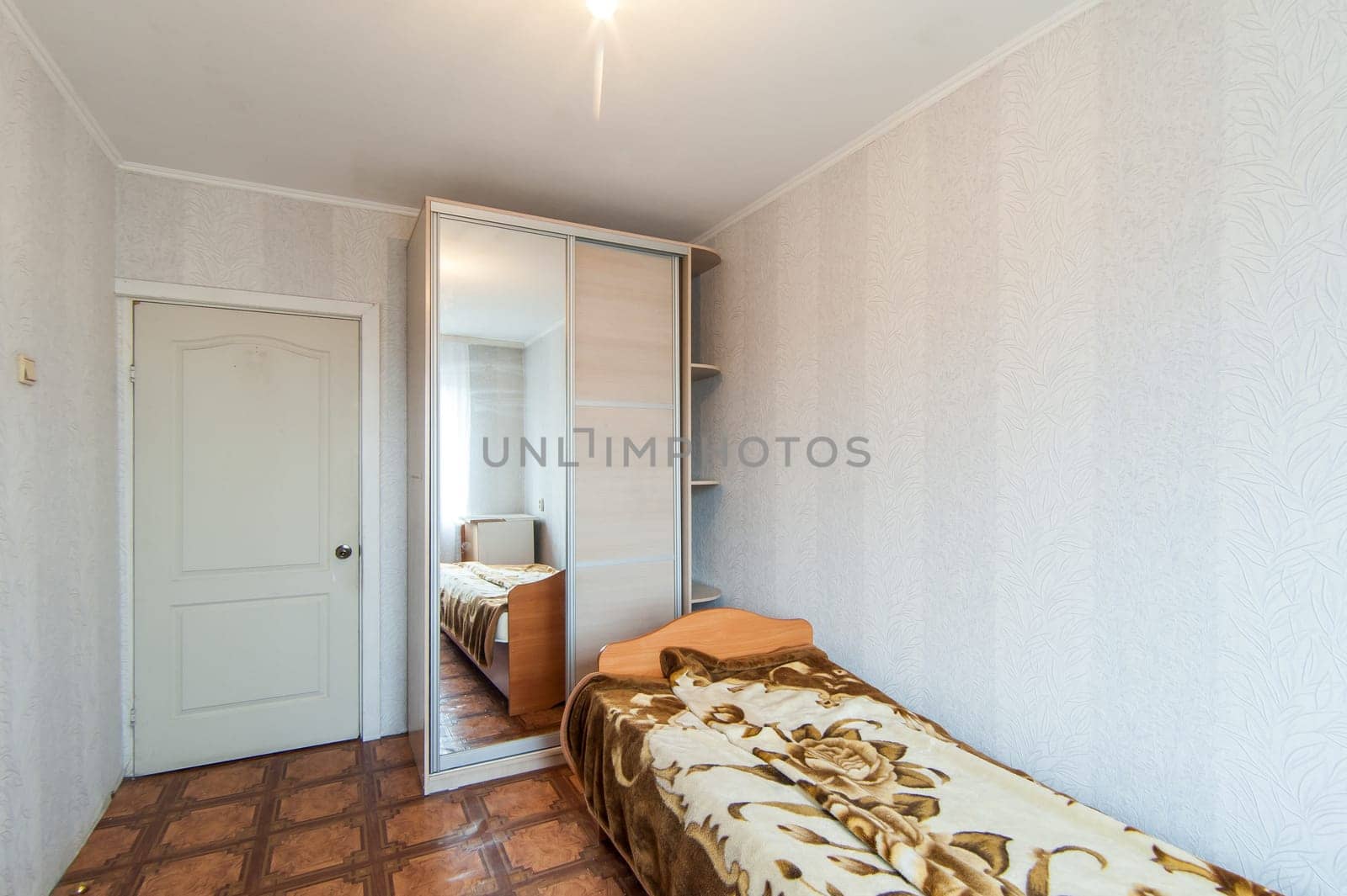 Russia, Moscow- May 07, 2018: interior room apartment. standard repair decoration in hostel