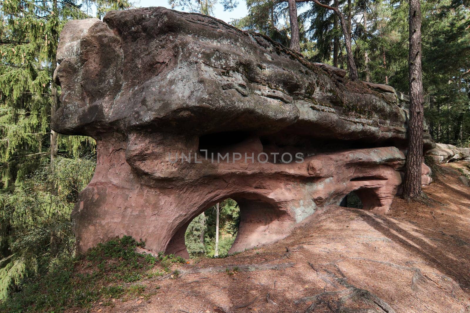 Devilish rocks - bizarre rock formation, Mieroszow, Walbrzych district, Lower Silesian Voivodeship, Poland