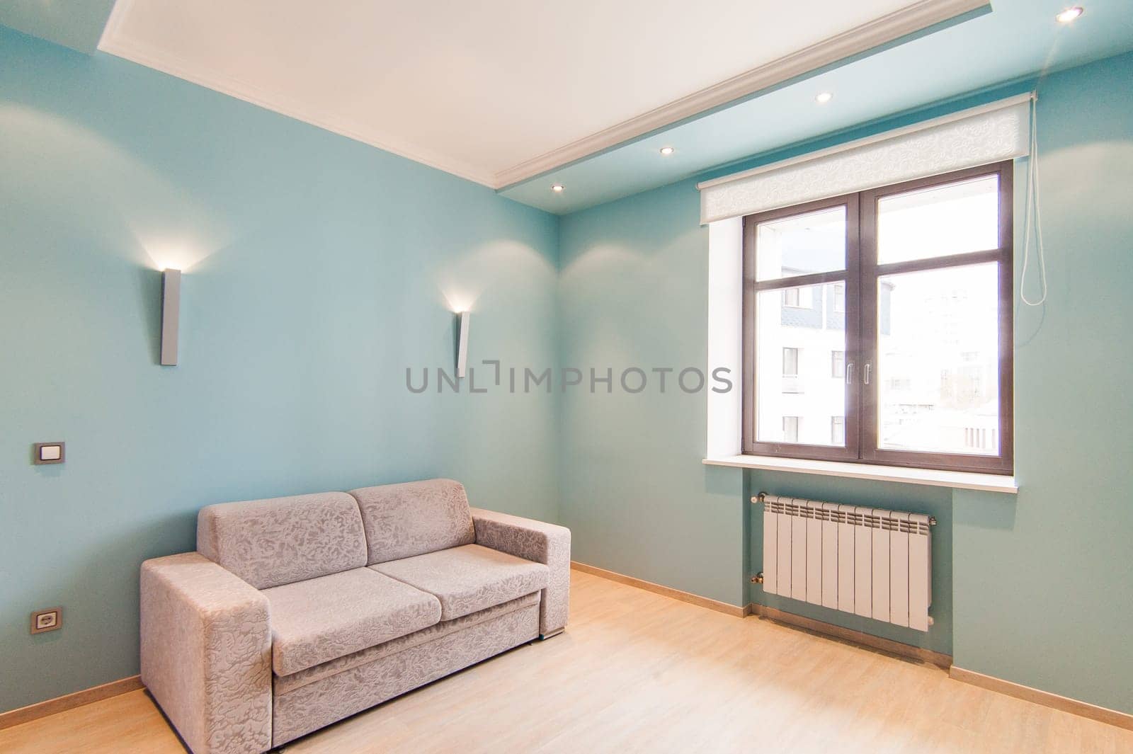 Russia, Moscow- May 12, 2018: interior room apartment. standard repair decoration in hostel