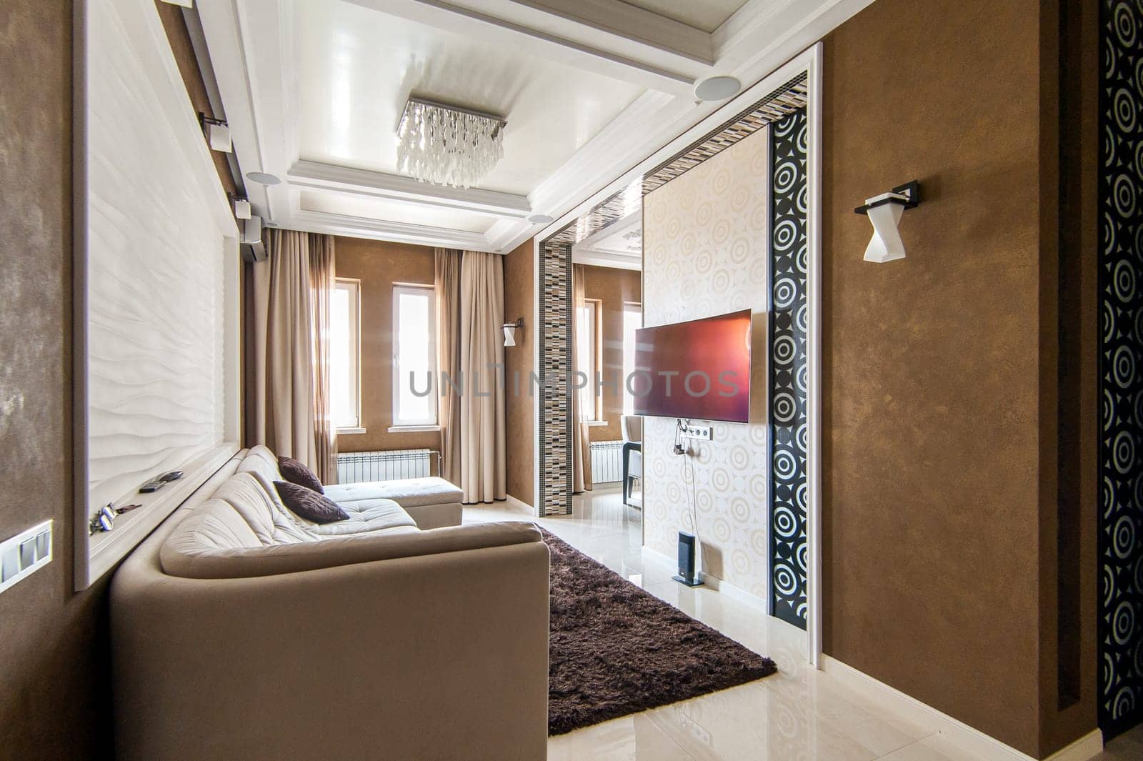 Russia, Moscow- May 12, 2018: interior room apartment. standard repair decoration in hostel