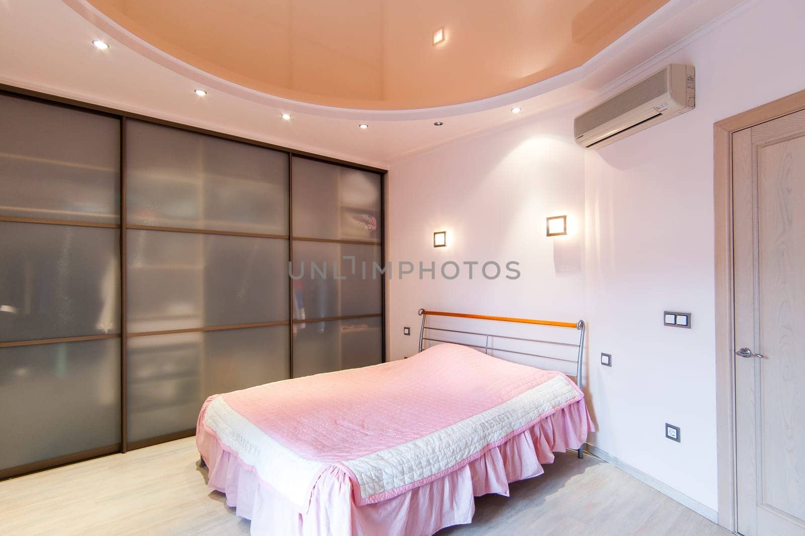 Russia, Moscow- May 12, 2018: interior room apartment. standard repair decoration in hostel
