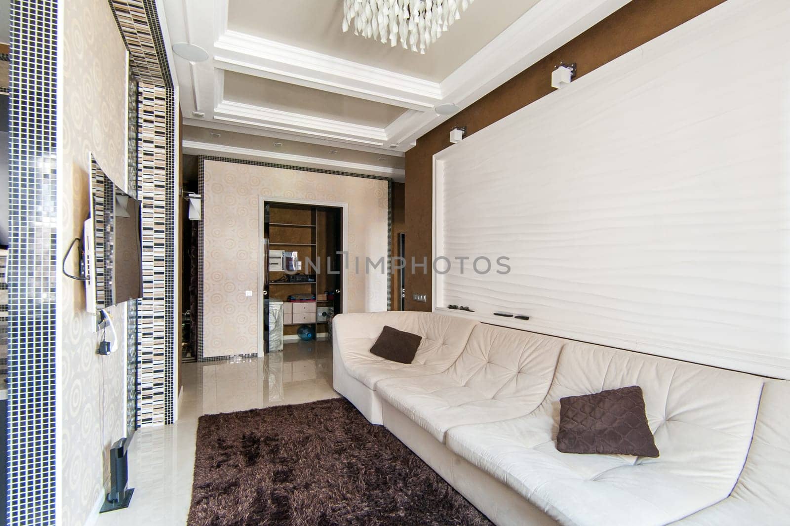 Russia, Moscow- May 12, 2018: interior room apartment. standard repair decoration in hostel