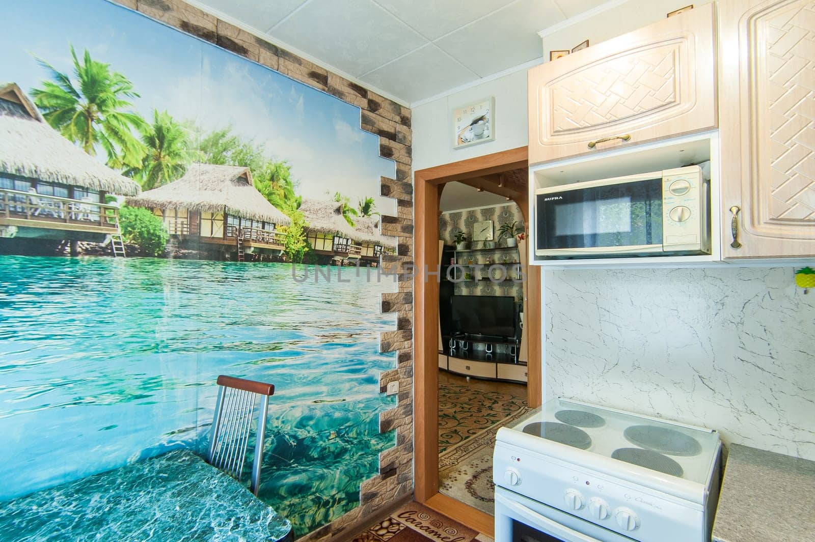 Russia, Moscow- May 14, 2018: interior room apartment. standard repair decoration in hostel