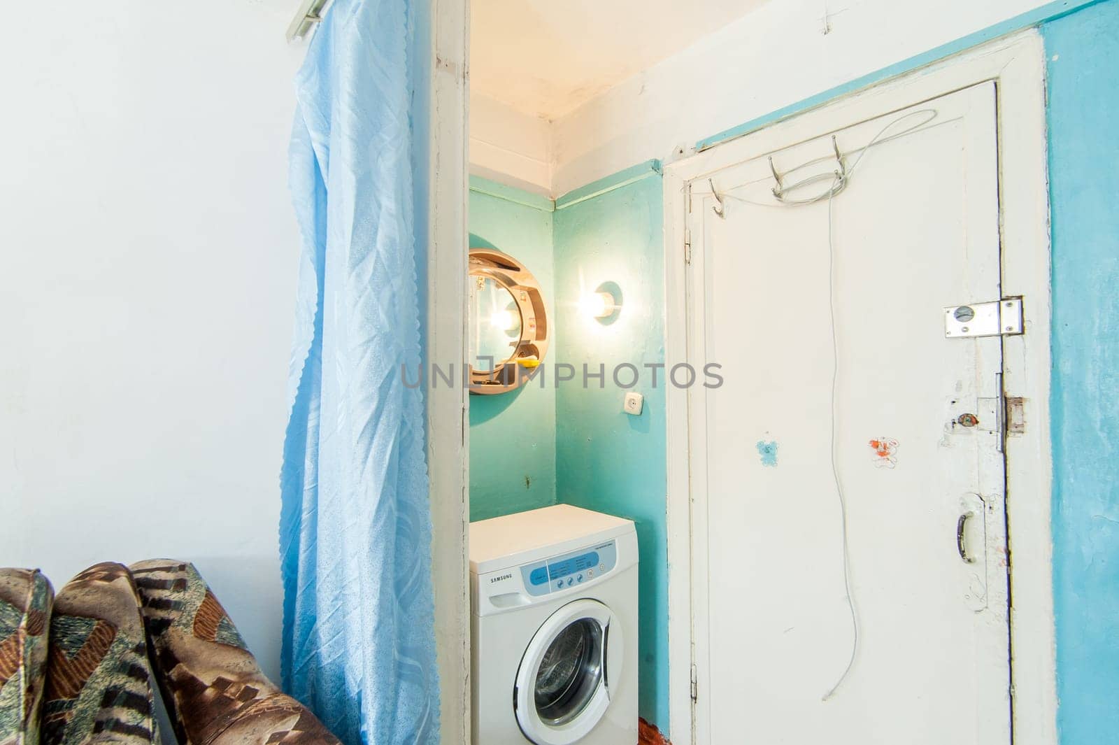 Russia, Moscow- May 14, 2018: interior room apartment. standard repair decoration in hostel