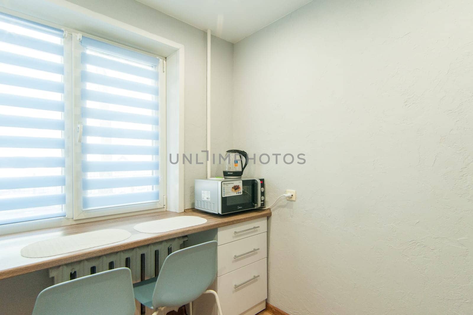 Russia, Moscow- May 14, 2018: interior room apartment. standard repair decoration in hostel