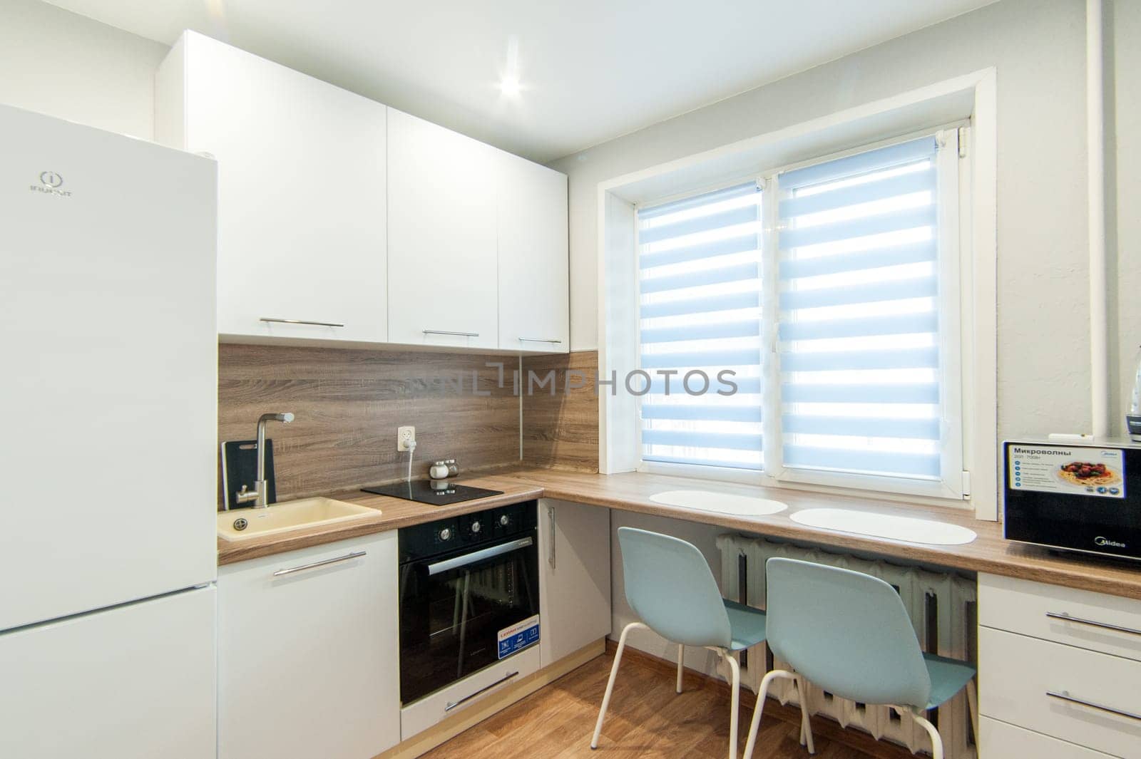 Russia, Moscow- May 14, 2018: interior room apartment. standard repair decoration in hostel