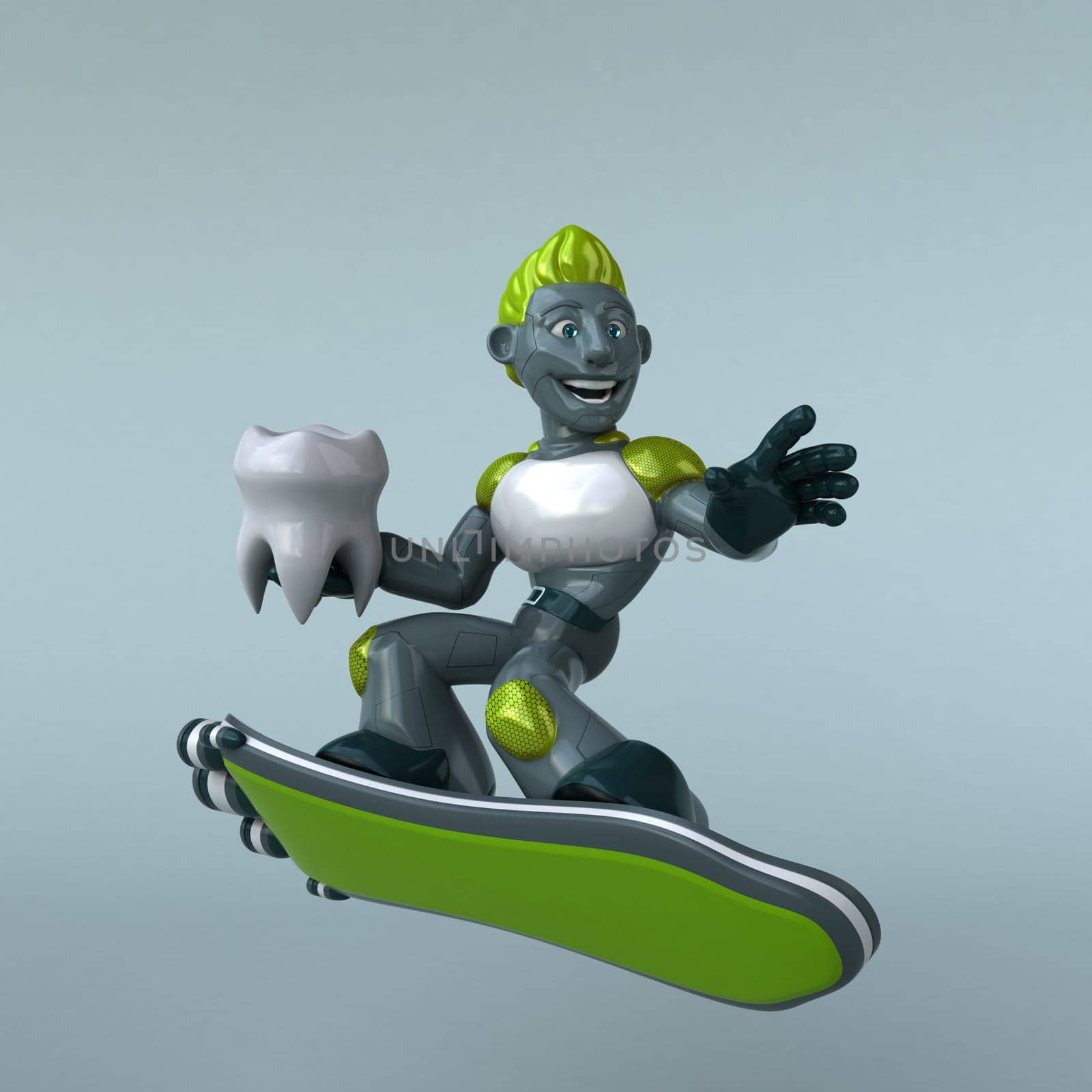 Green Robot - 3D Illustration