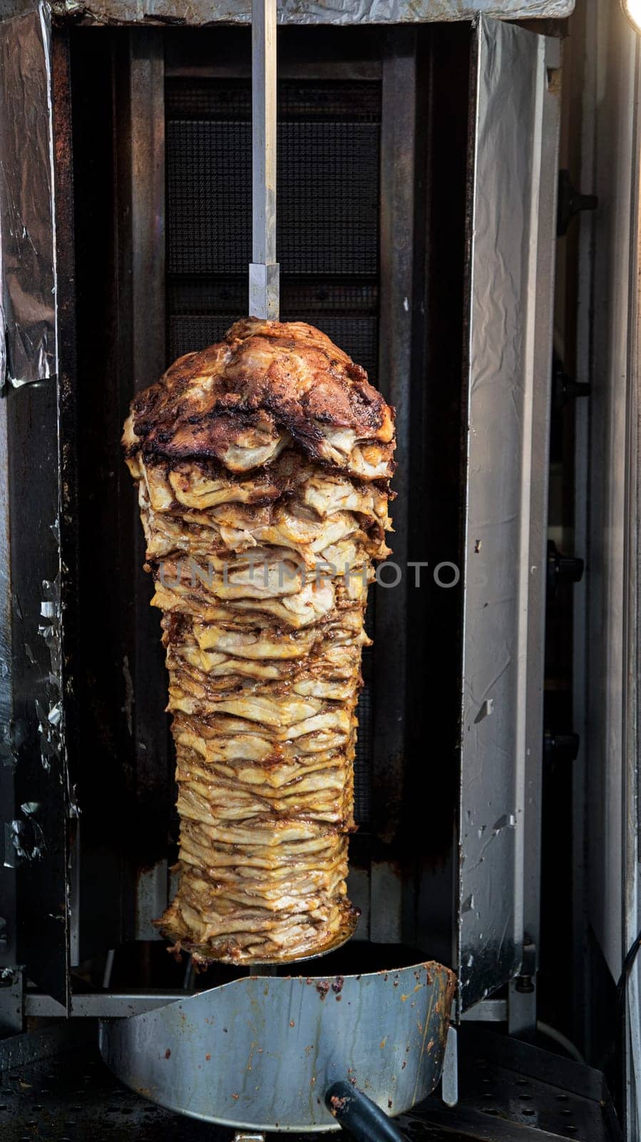 chicken doner kebab street food roasted
