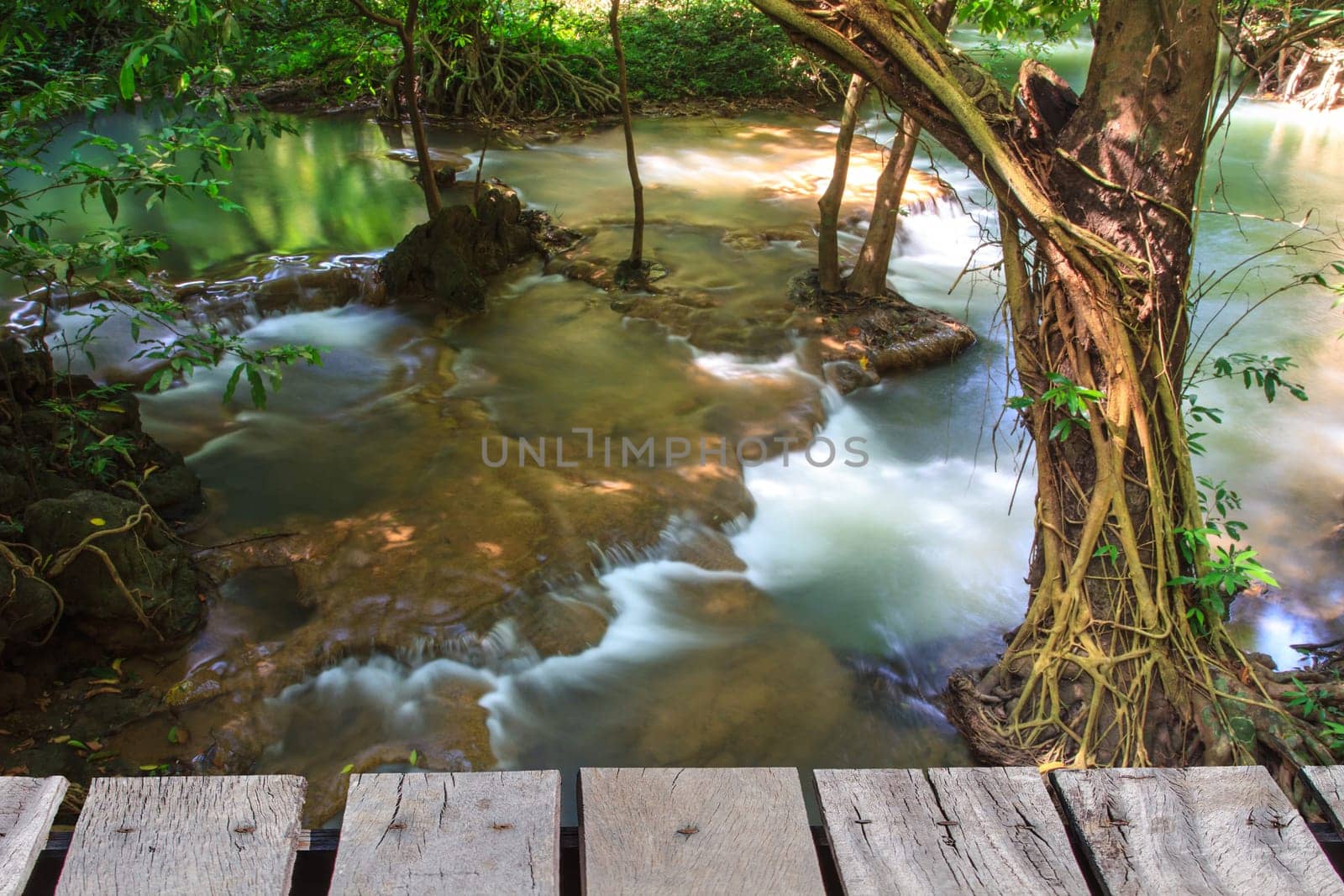 Waterfall in the tropical forest at Thanbok Khoranee National Park, Krabi, Thailand