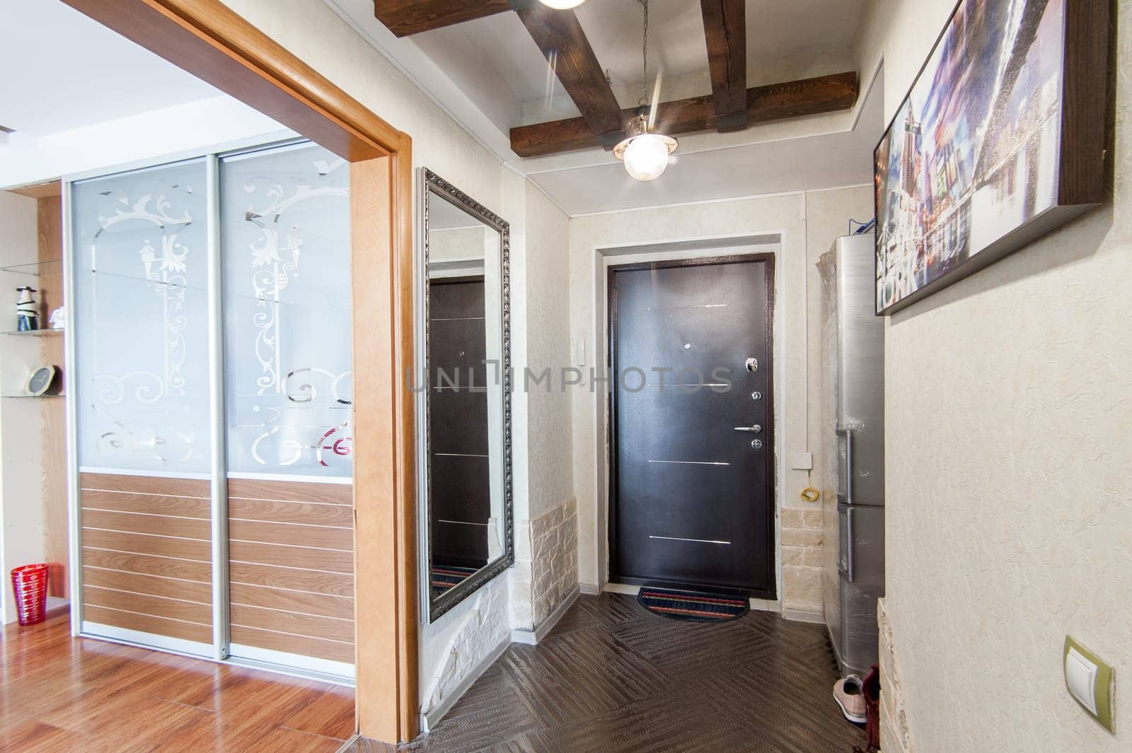 Russia, Moscow- May 16, 2019: interior room apartment. standard repair decoration in hostel