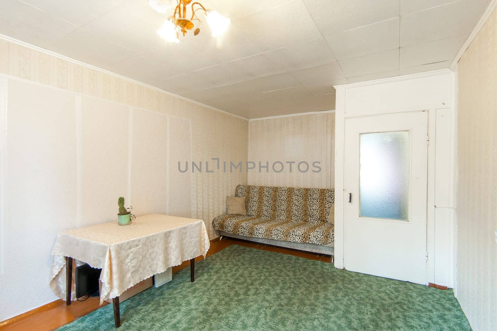 Russia, Moscow- May 16, 2019: interior room apartment. standard repair decoration in hostel