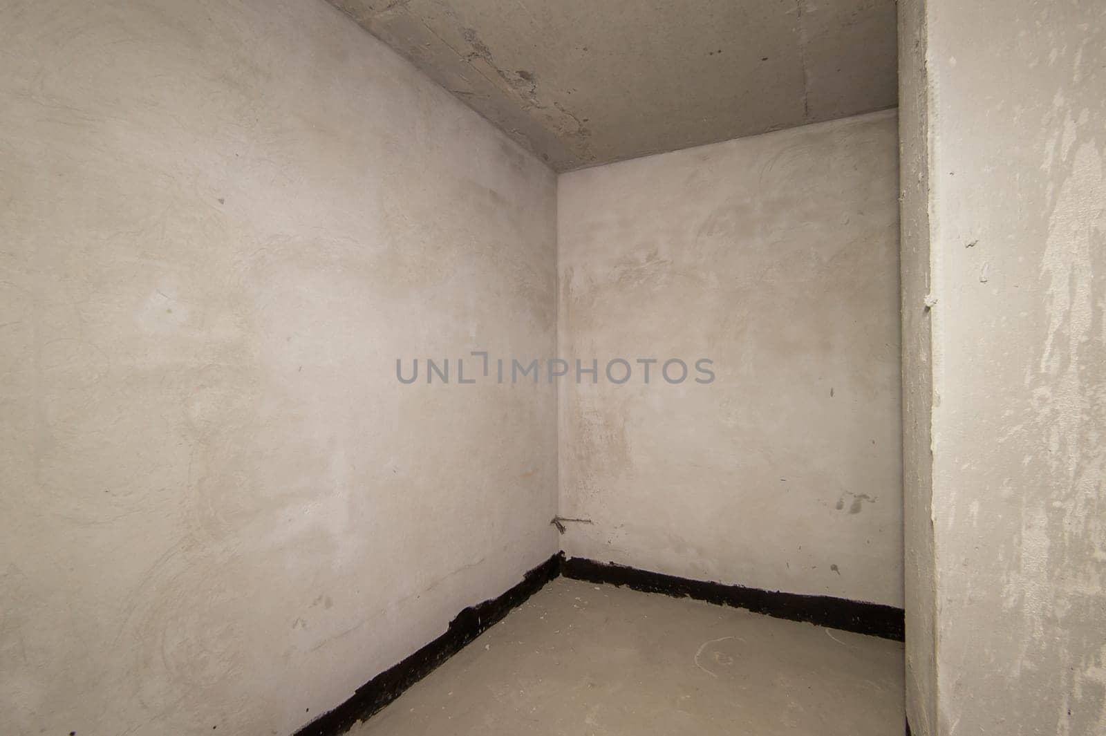 Russia, Moscow- May 16, 2019: interior room apartment. standard repair decoration in hostel. self-finish rough repair