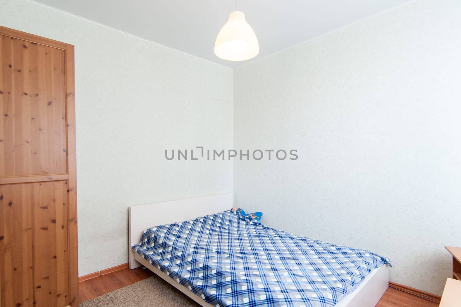 Russia, Moscow- May 16, 2019: interior room apartment. standard repair decoration in hostel